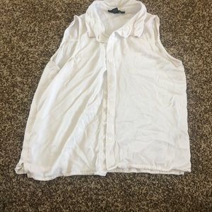 A white tang top- button up